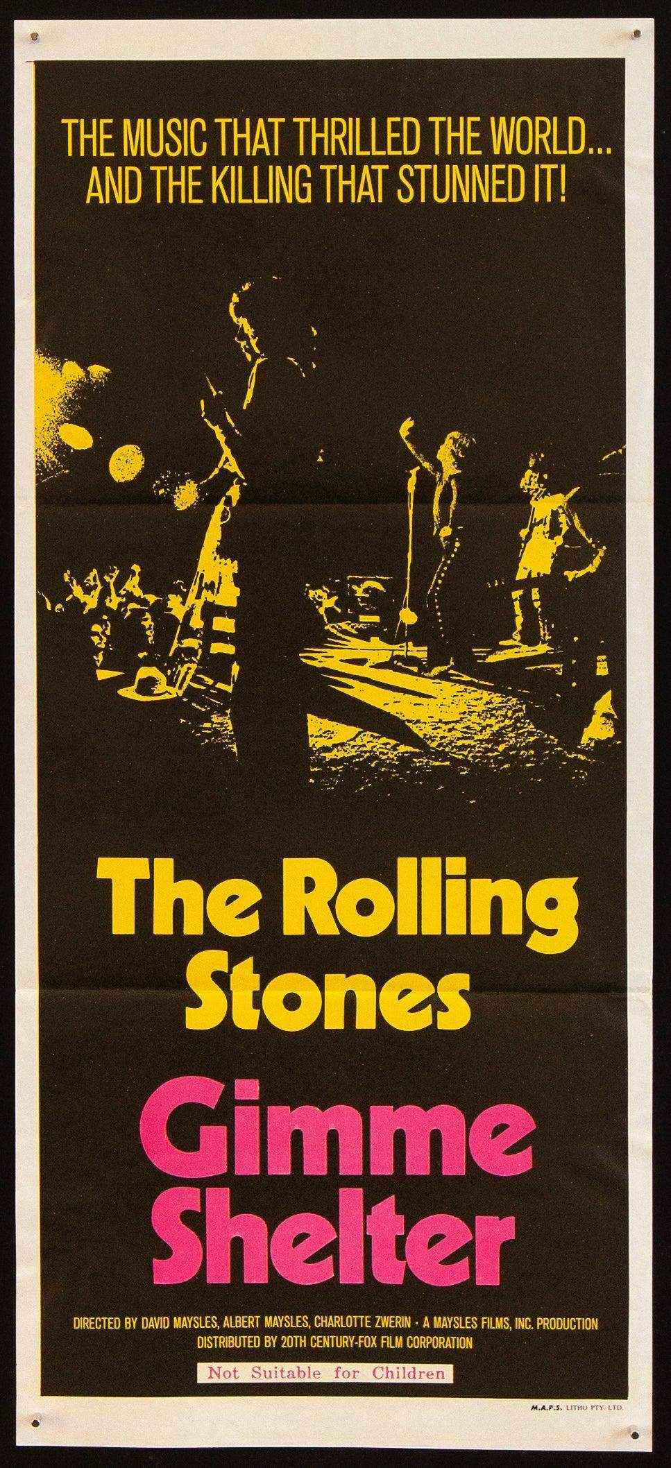 Gimme Shelter Original Vintage Movie Poster