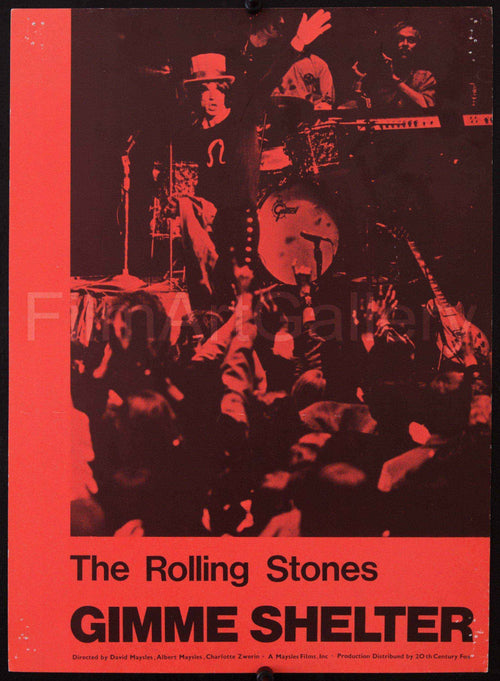 Gimme Shelter Original Vintage Movie Poster