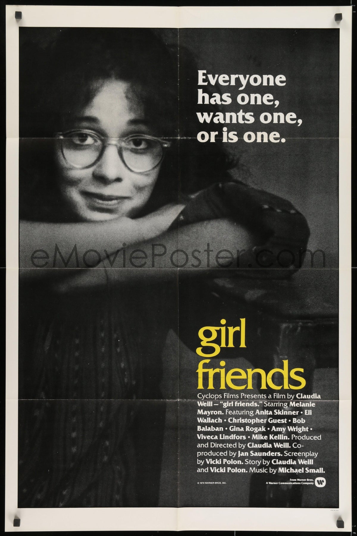 Girlfriends 1 Sheet (27x41) Original Vintage Movie Poster