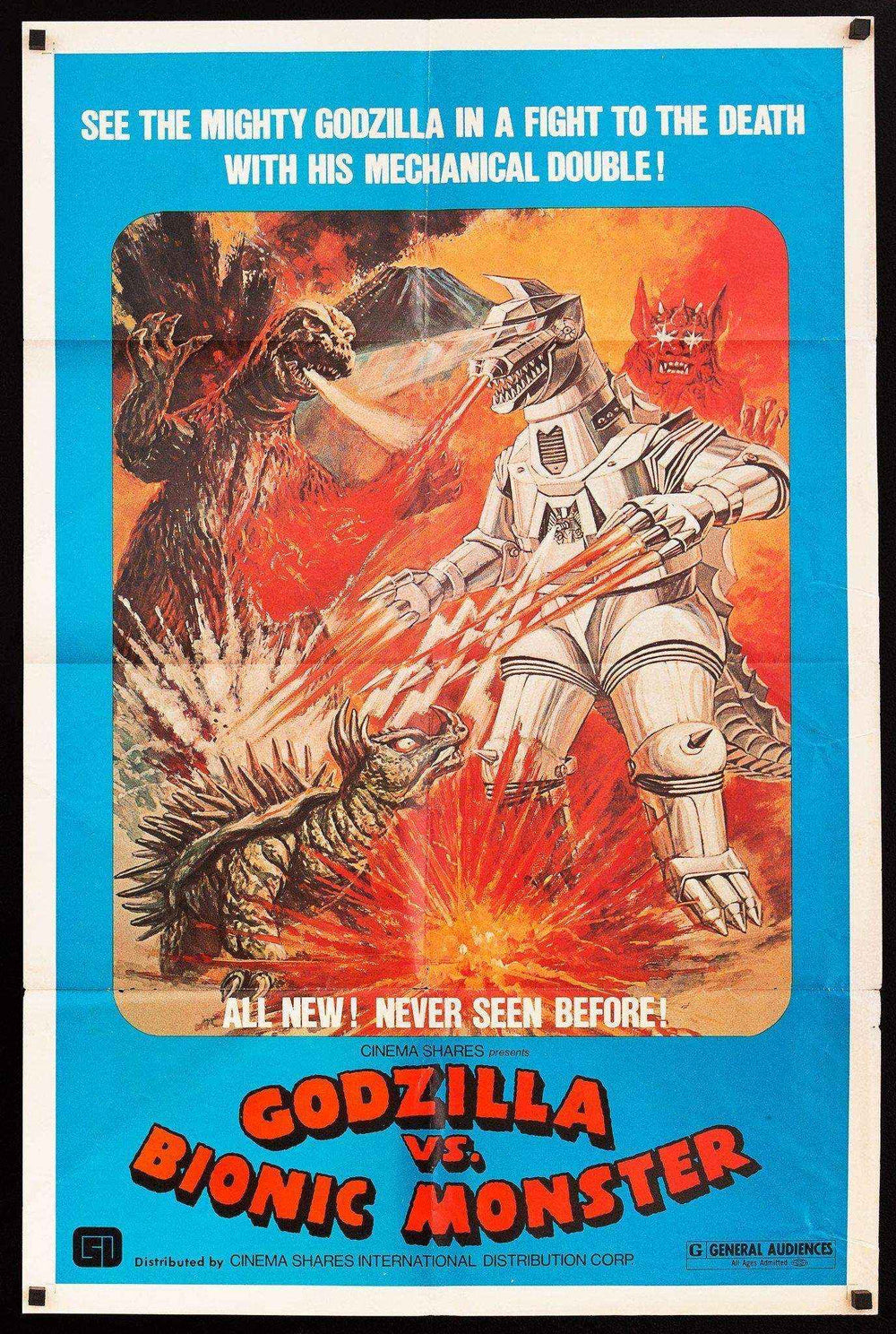 Godzilla vs. Bionic Monster Original Vintage Movie Poster