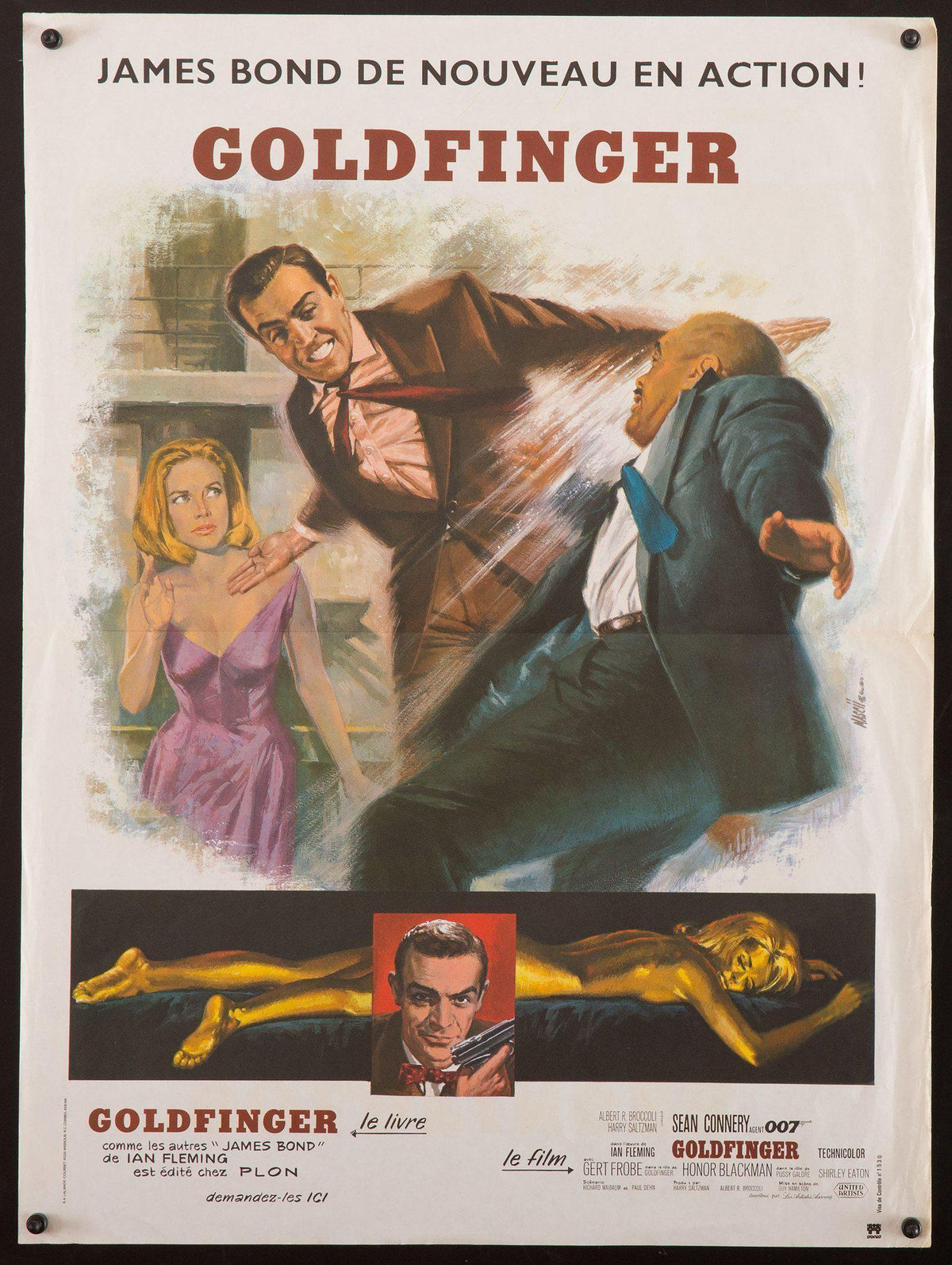 Goldfinger Original Vintage Movie Poster