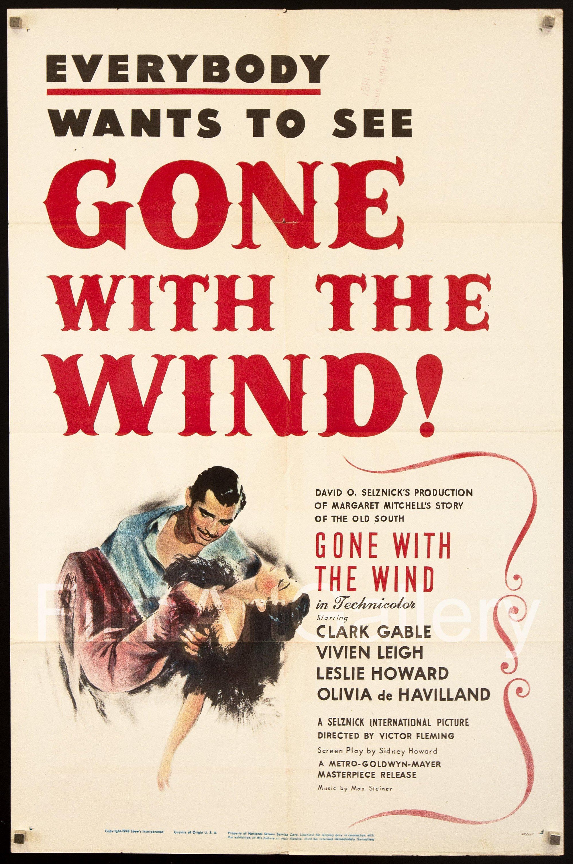 Gone With the Wind Original Vintage Movie Poster