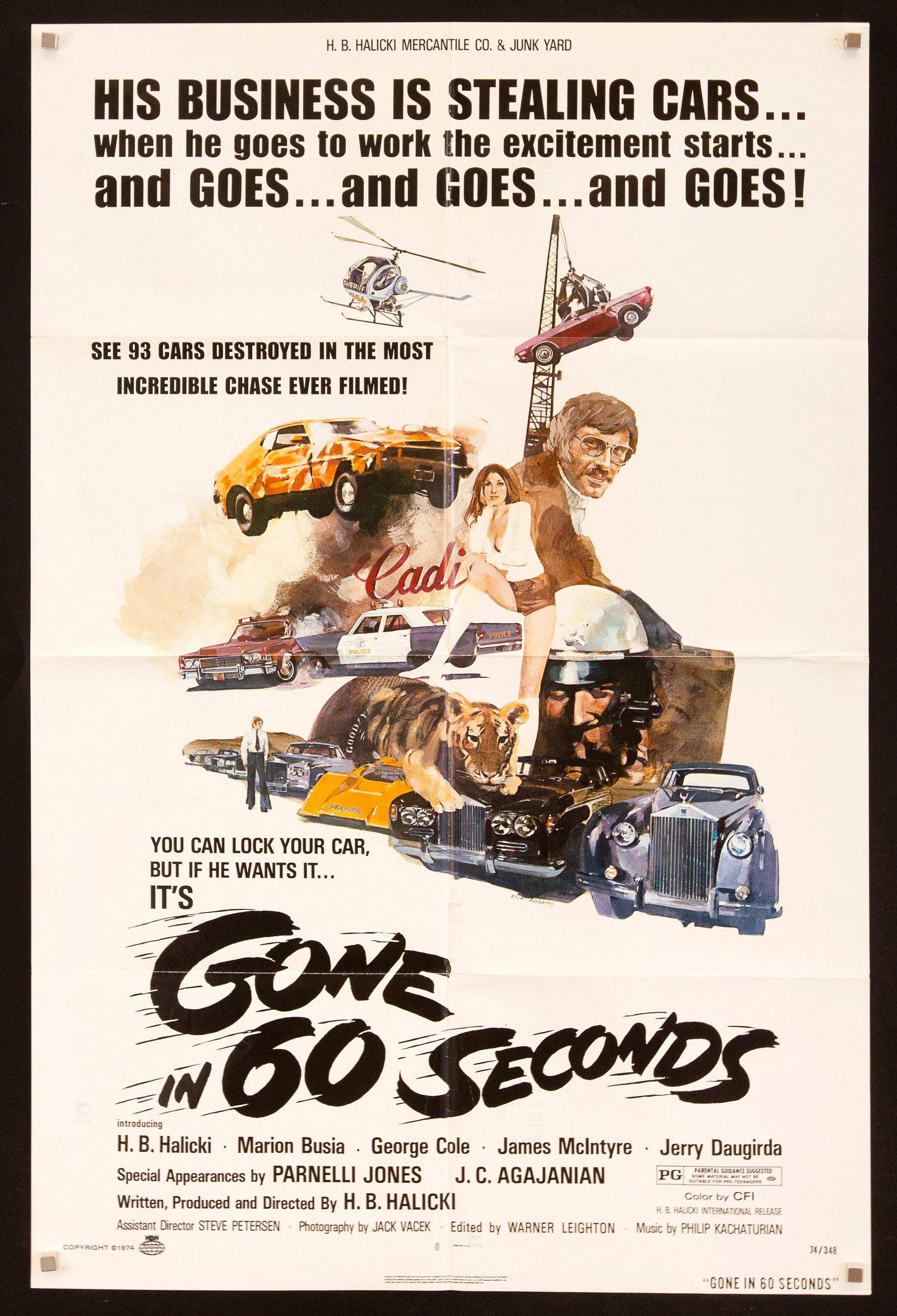 Gone in 60 Seconds Original Vintage Movie Poster