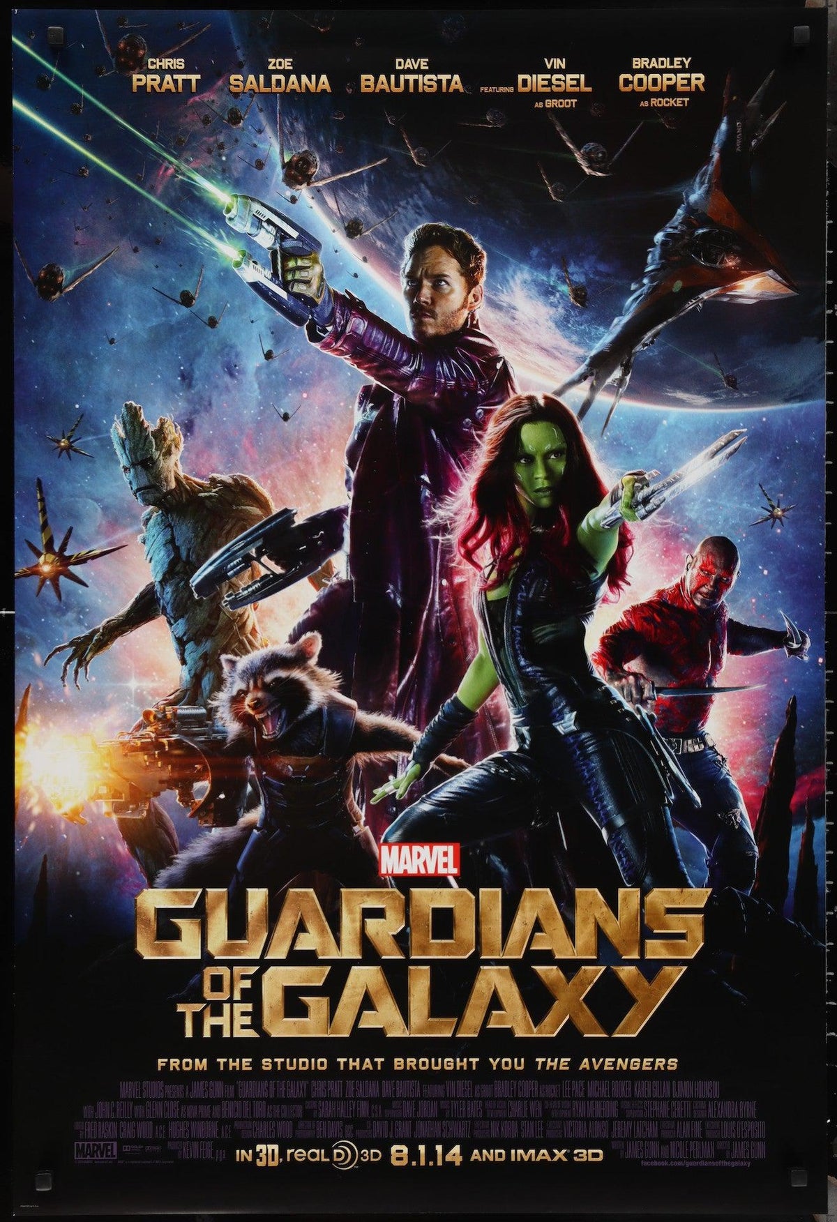 Guardians of the Galaxy Original Vintage Movie Poster