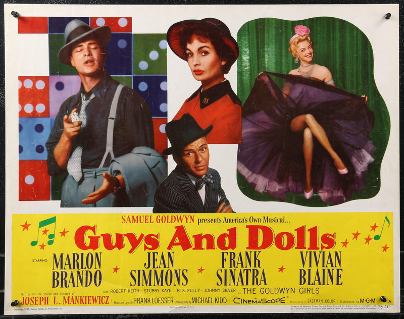 Guys and Dolls Half sheet (22x28) Original Vintage Movie Poster