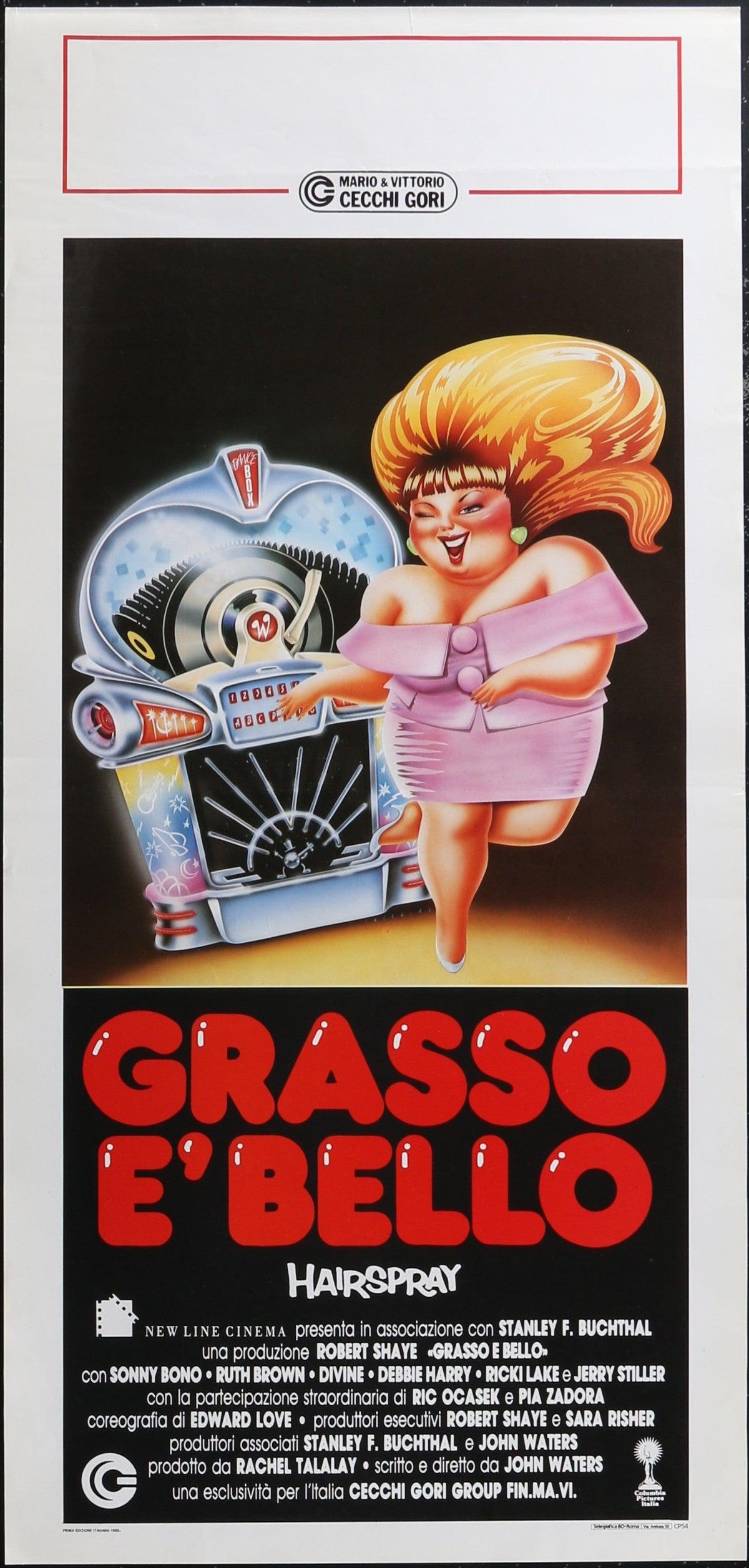 Hairspray Italian Locandina (13x28) Original Vintage Movie Poster