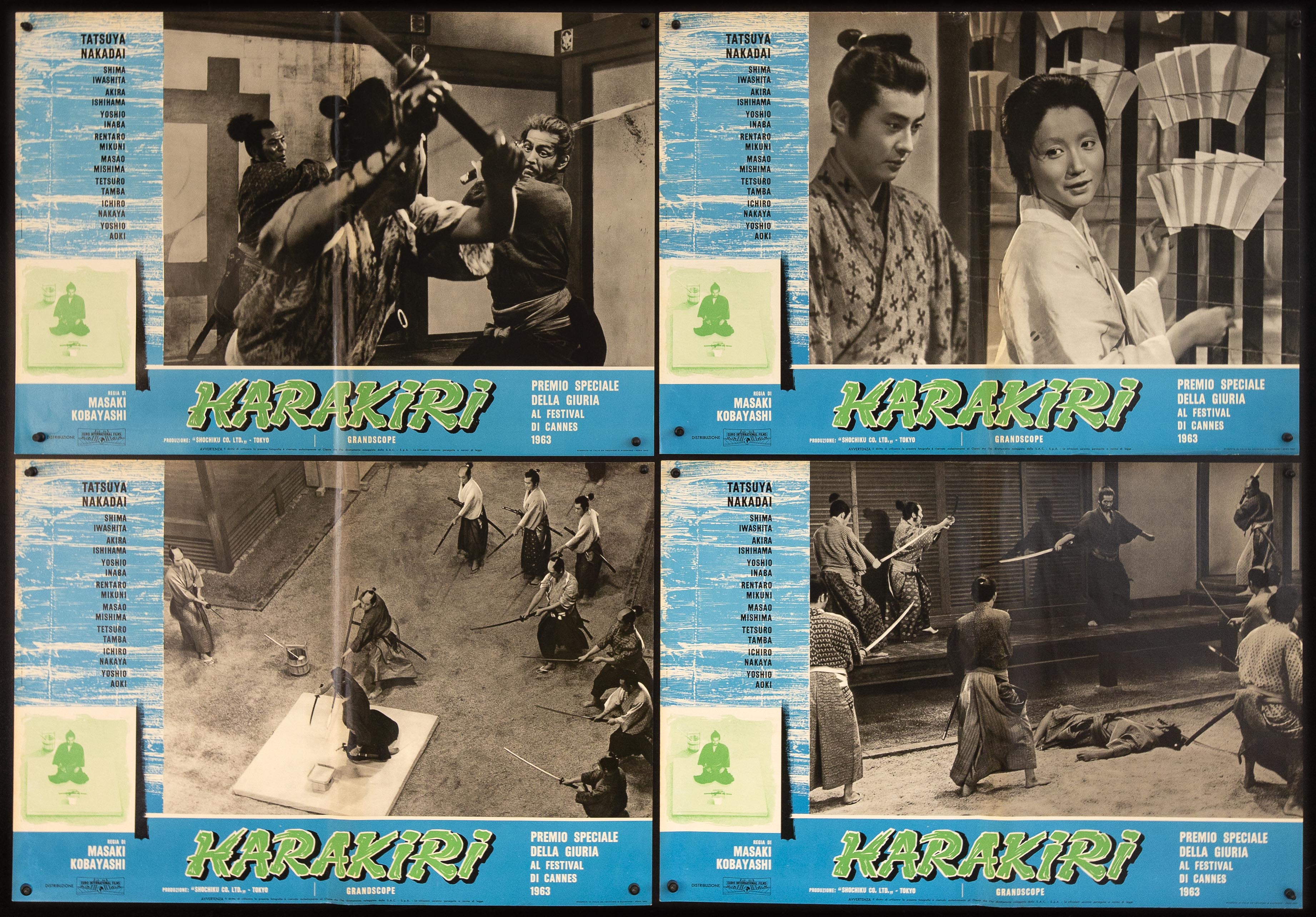 Harakiri Movie Poster 1963 Italian Photobusta (18x26)