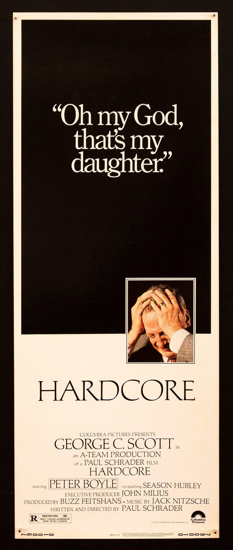 Hardcore Insert (14x36) Original Vintage Movie Poster