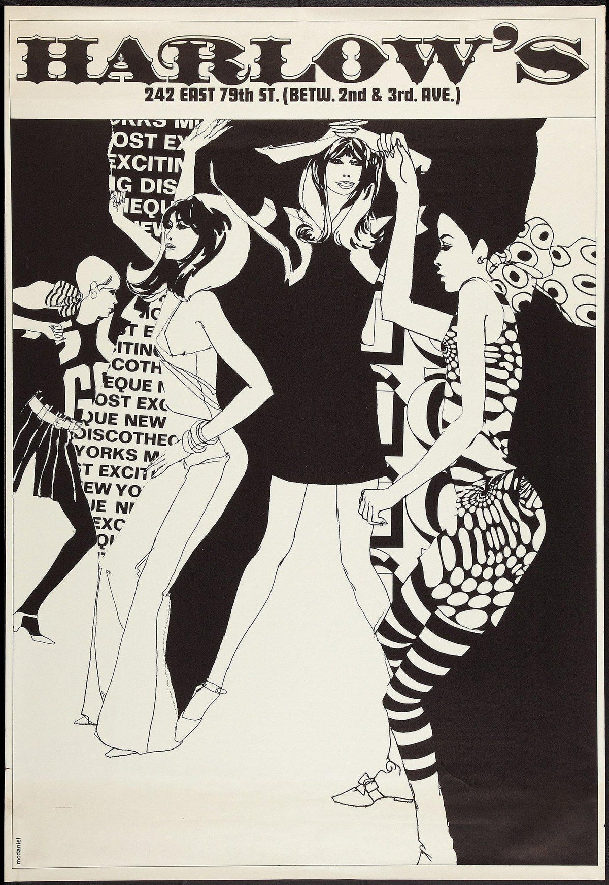 Harlow&#39;s Discotheque 40x58 Original Vintage Movie Poster