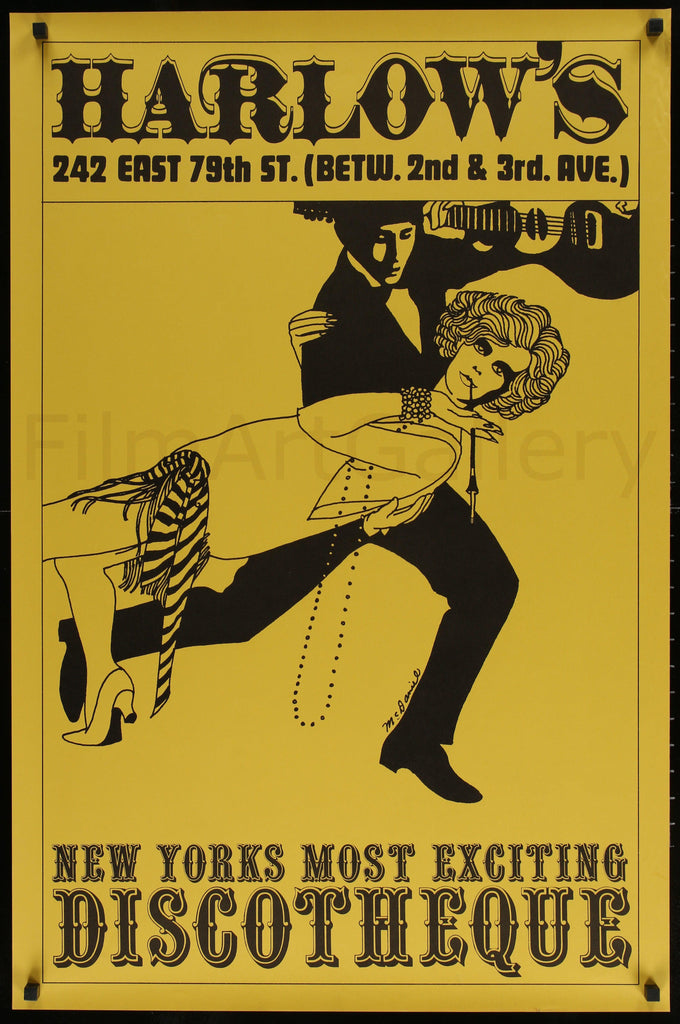 Harlow's Discotheque Original Vintage Movie Poster