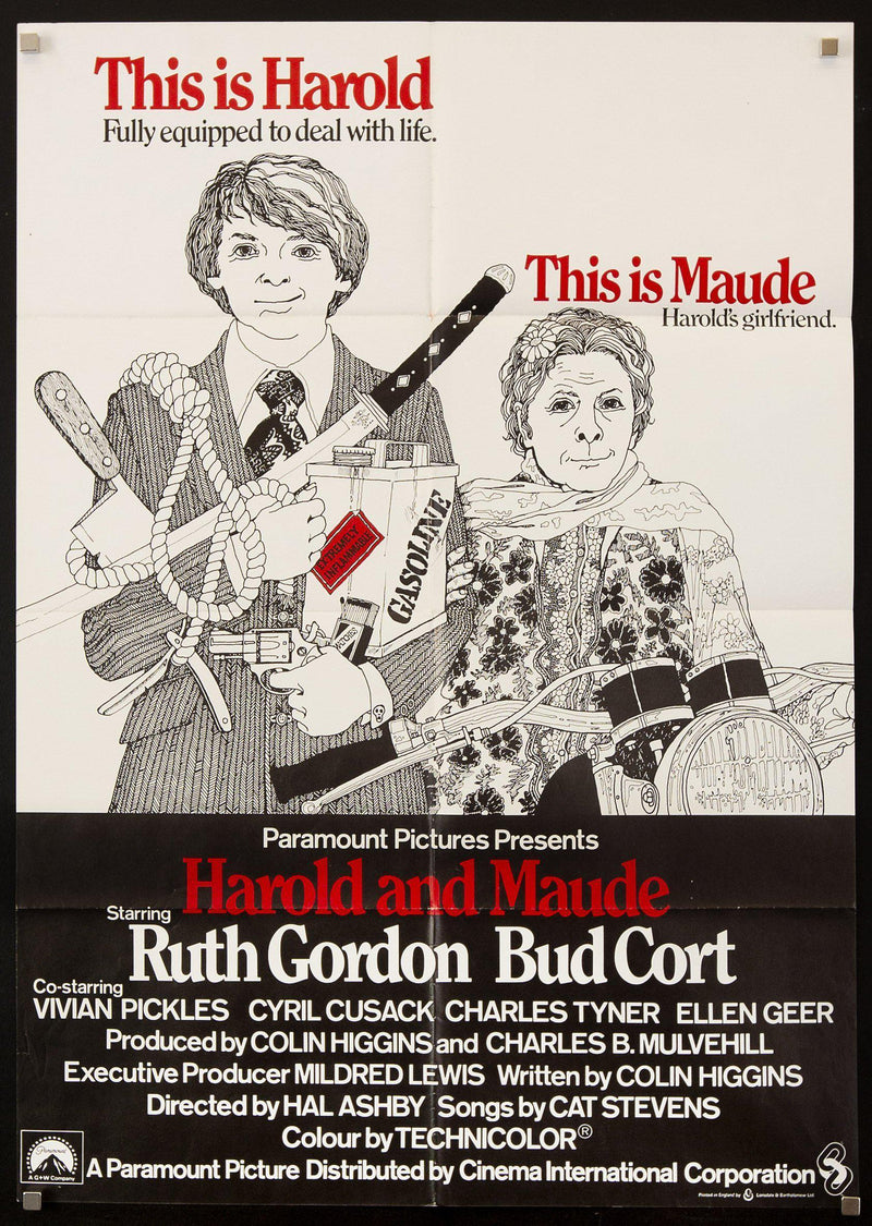 Harold and Maude 23x33 Original Vintage Movie Poster