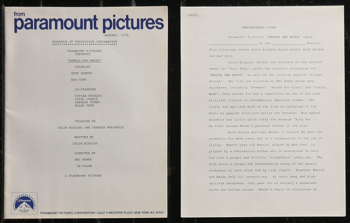 Harold and Maude Original Vintage Movie Poster