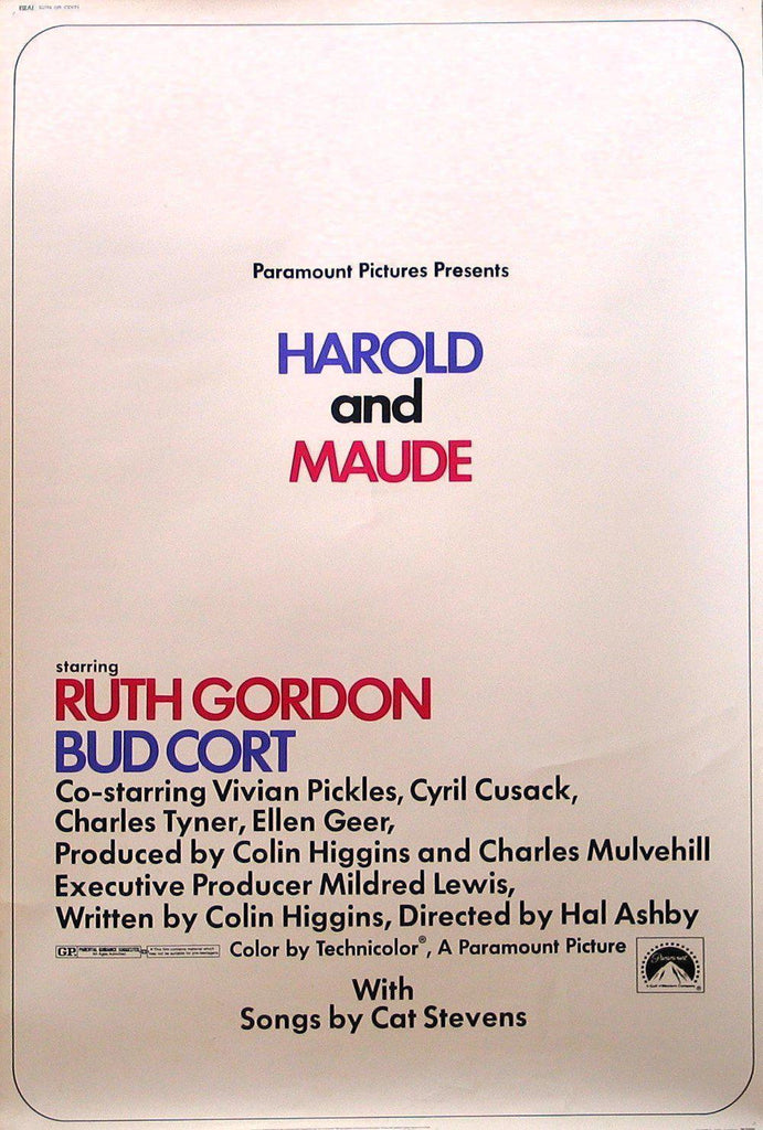 Harold and Maude Original Vintage Movie Poster