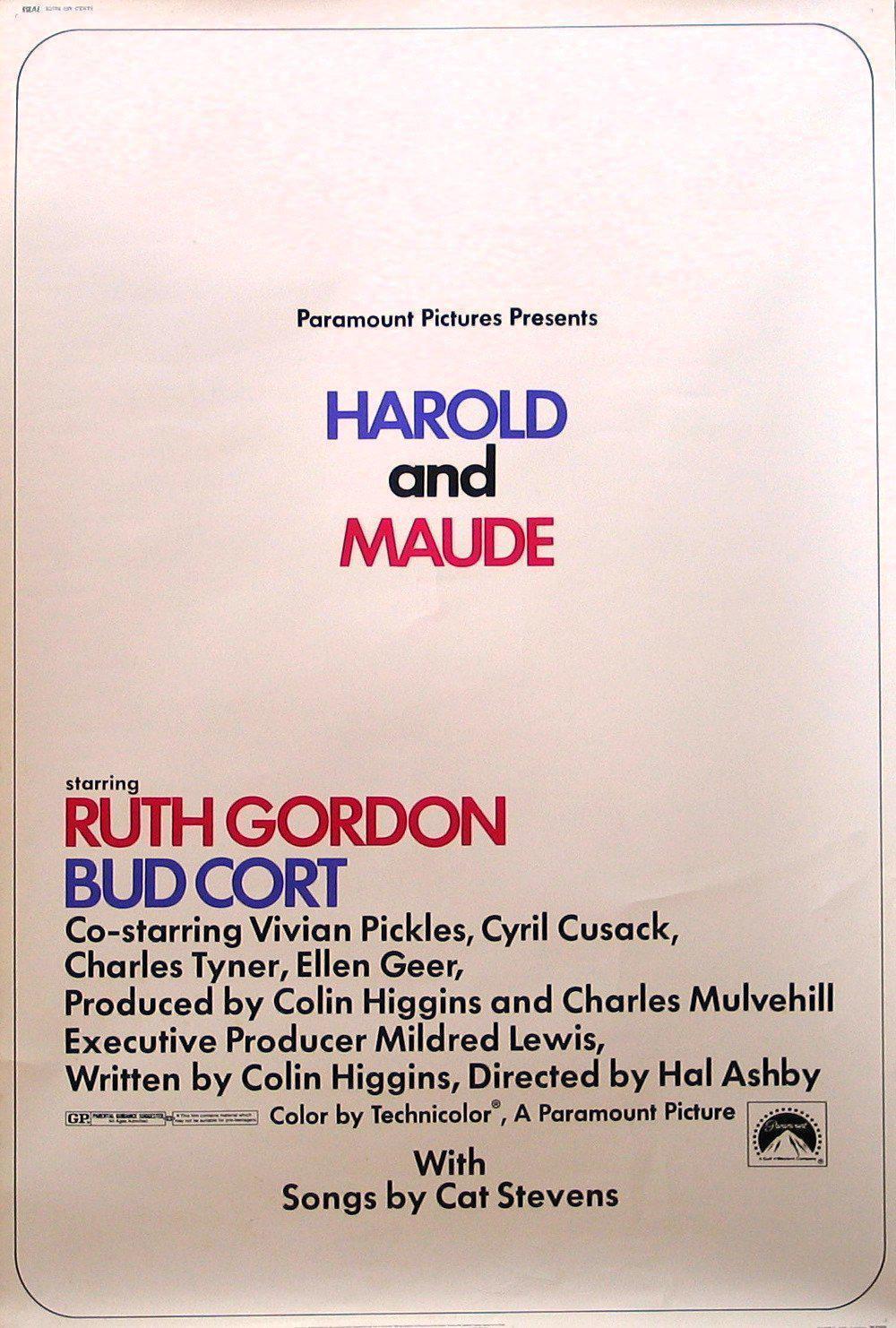 Harold and Maude Original Vintage Movie Poster