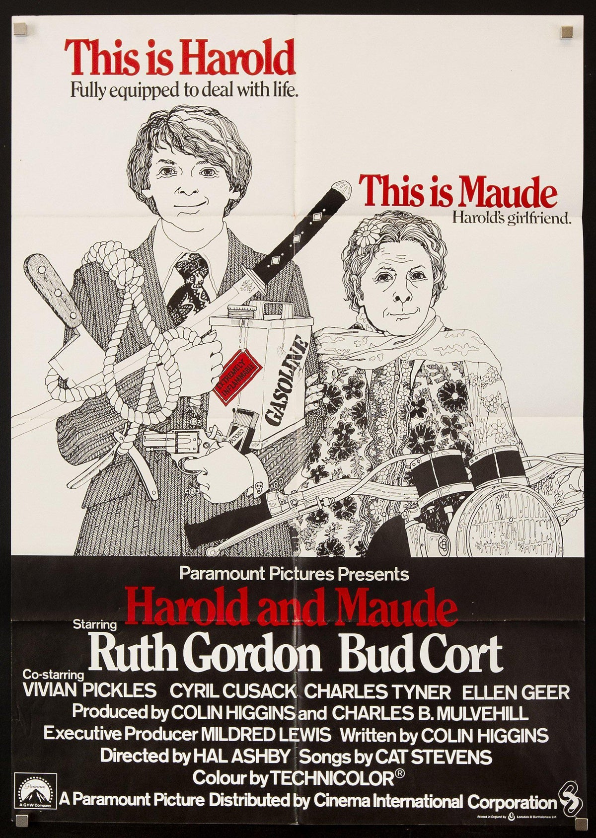 Harold and Maude Original Vintage Movie Poster