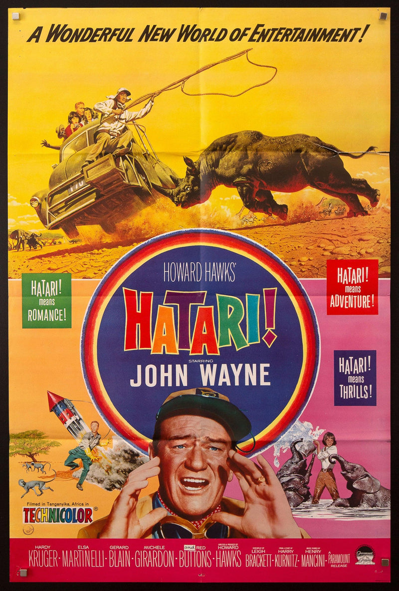 Hatari! 1 Sheet (27x41) Original Vintage Movie Poster