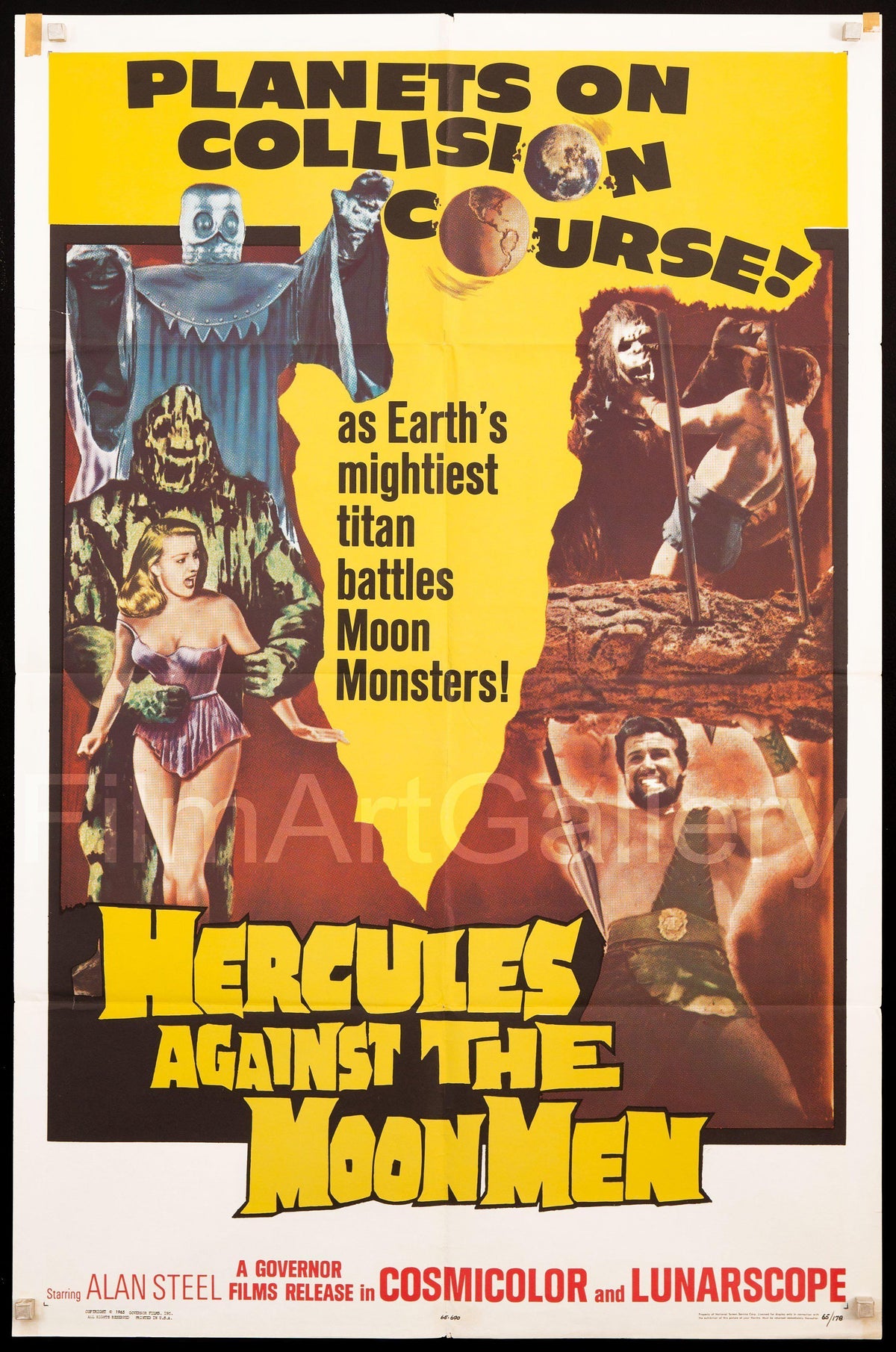 Hercules Against the Moon Men Original Vintage Movie Poster