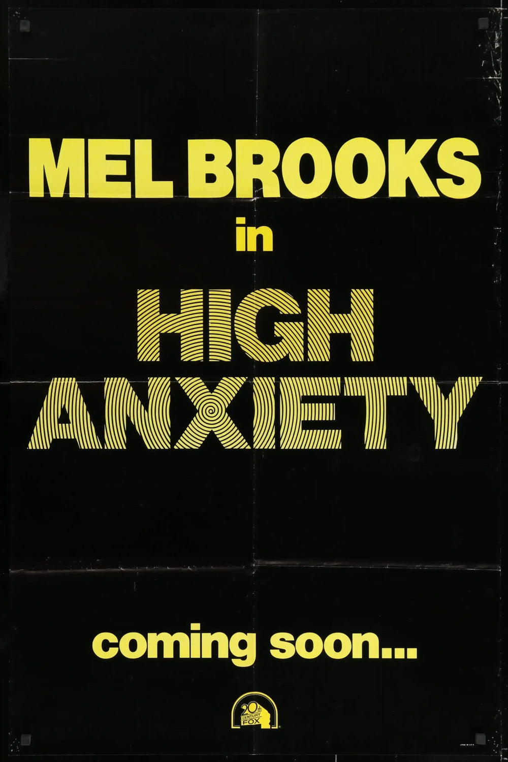 High Anxiety Original Vintage Movie Poster