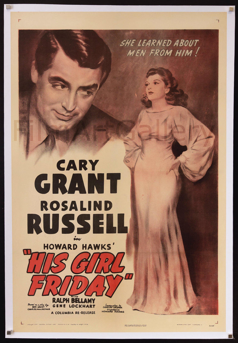 His Girl Friday 1 Sheet (27x41) Original Vintage Movie Poster