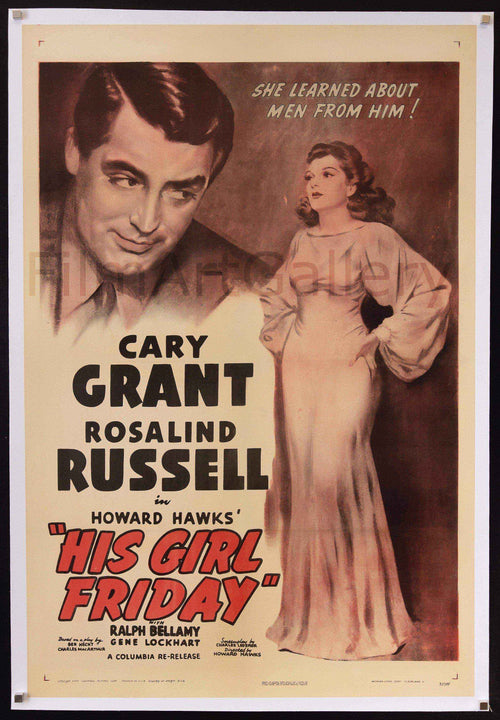 His Girl Friday Original Vintage Movie Poster