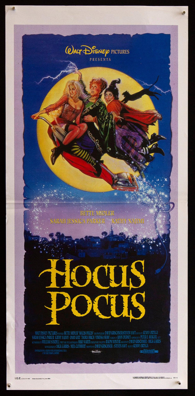 Hocus Pocus Italian Locandina (13x28) Original Vintage Movie Poster
