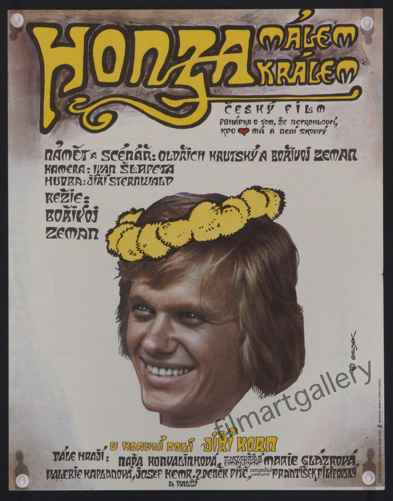 Honza Malem Kralem Czech mini (11x16) Original Vintage Movie Poster