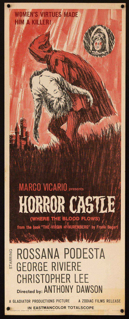 Horror Castle Movie Poster 1964 Insert (14x36)