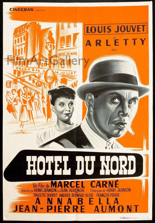 Hotel du Nord Original Vintage Movie Poster