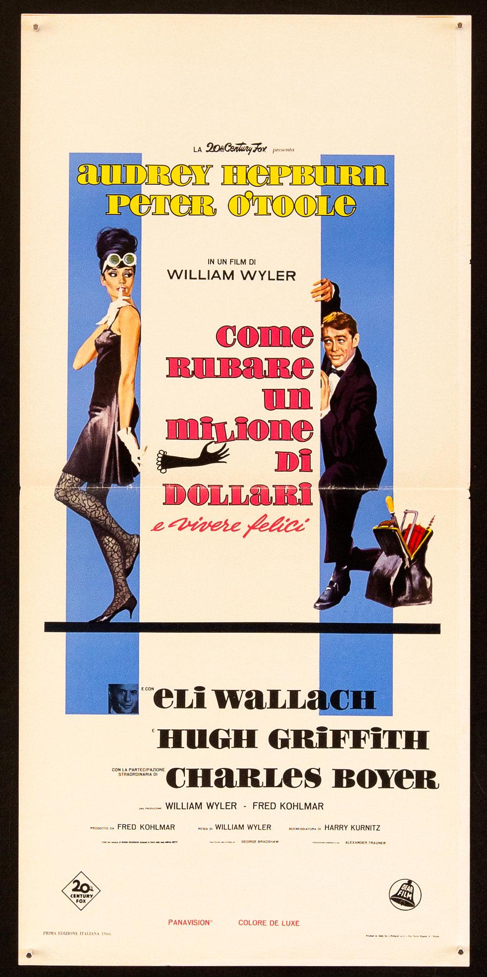 How to Steal A Million Italian Locandina (13x28) Original Vintage Movie Poster