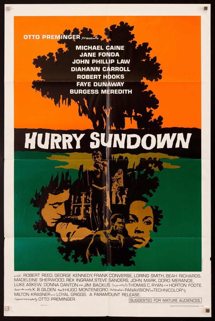 Hurry Sundown 1 Sheet (27x41) Original Vintage Movie Poster
