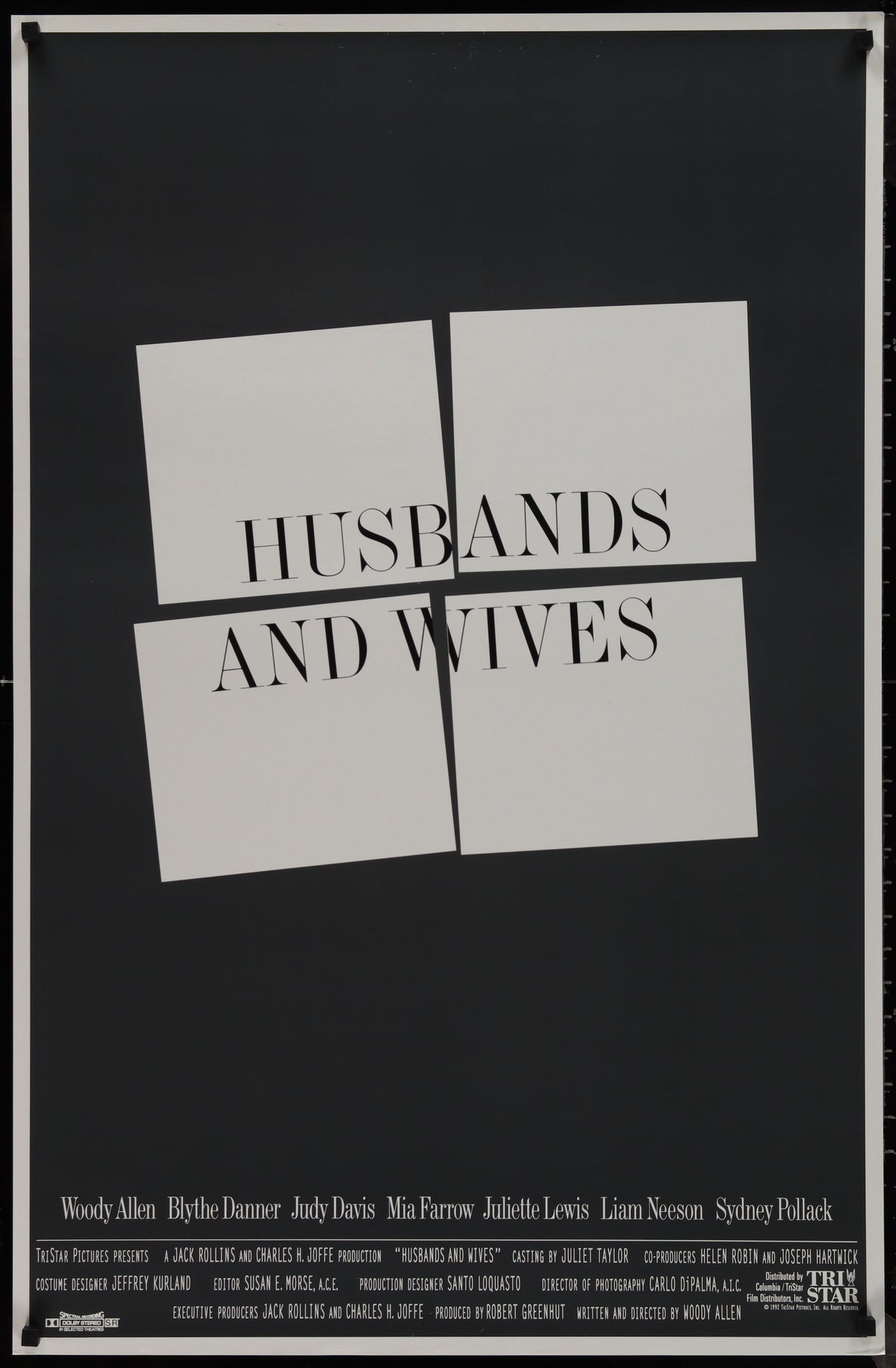 Husbands and Wives Original Vintage Movie Poster