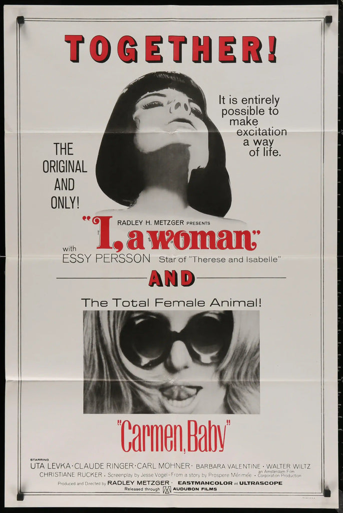 I, A Woman / Carmen Baby Original Vintage Movie Poster