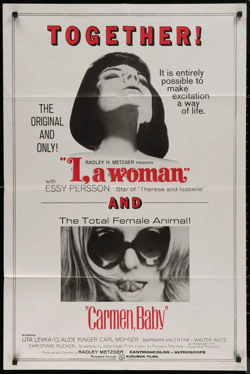 I, A Woman / Carmen Baby Original Vintage Movie Poster