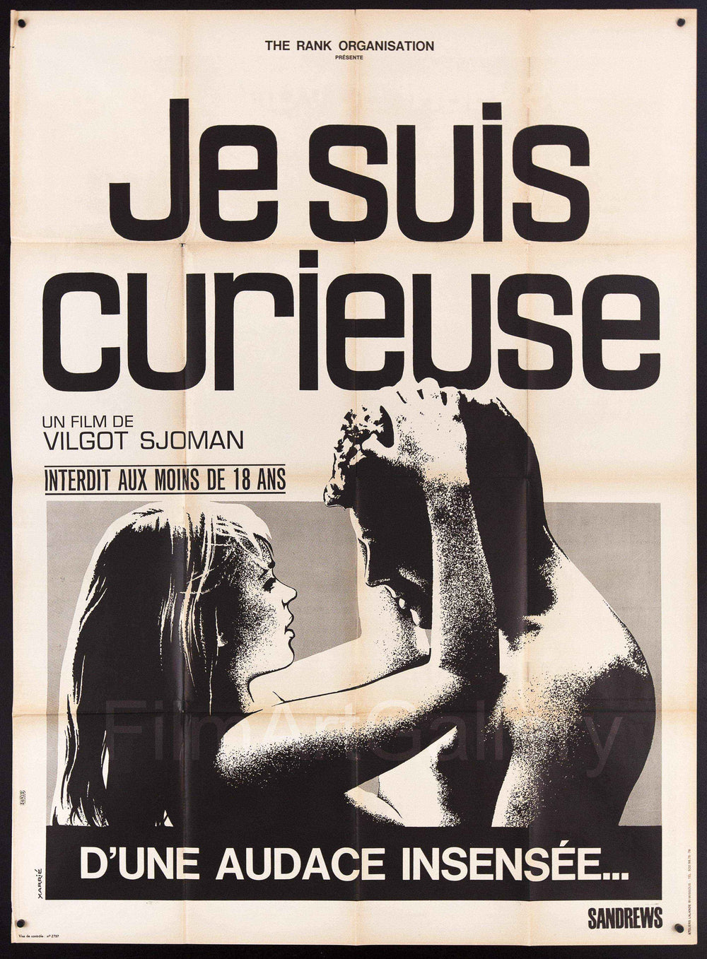 I Am Curious Yellow (Je Suis Curieuse) Original Vintage Movie Poster