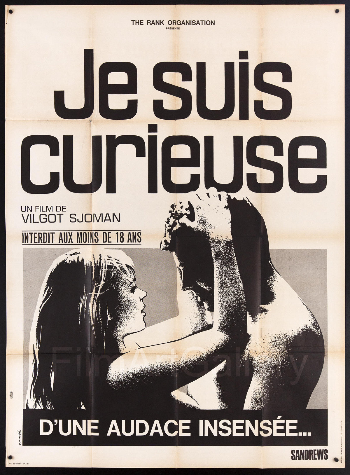 I Am Curious Yellow (Je Suis Curieuse) Original Vintage Movie Poster