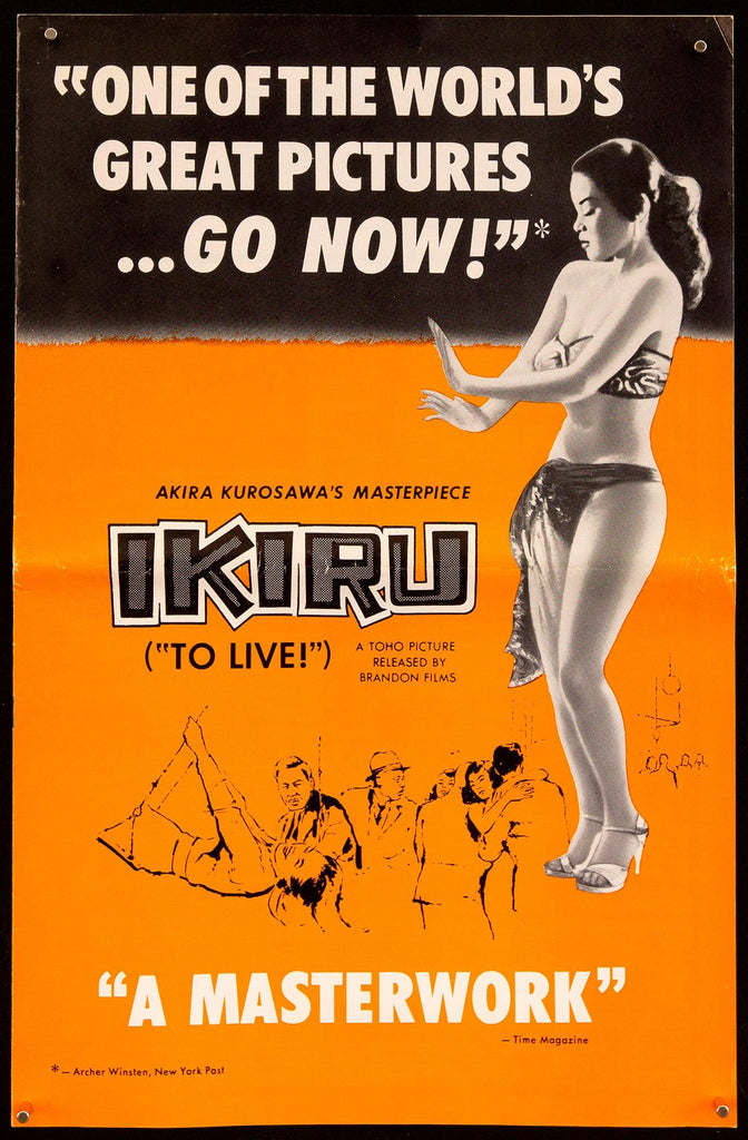 Ikiru Pressbook Original Vintage Movie Poster