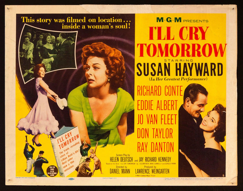 I'll Cry Tomorrow Half sheet (22x28) Original Vintage Movie Poster