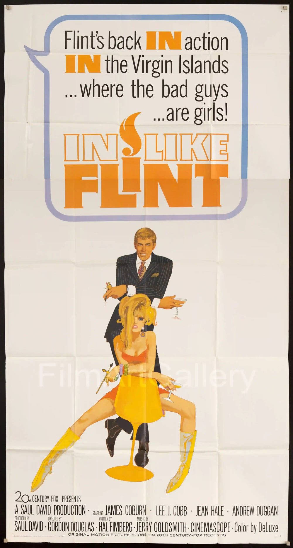In Like Flint Original Vintage Movie Poster