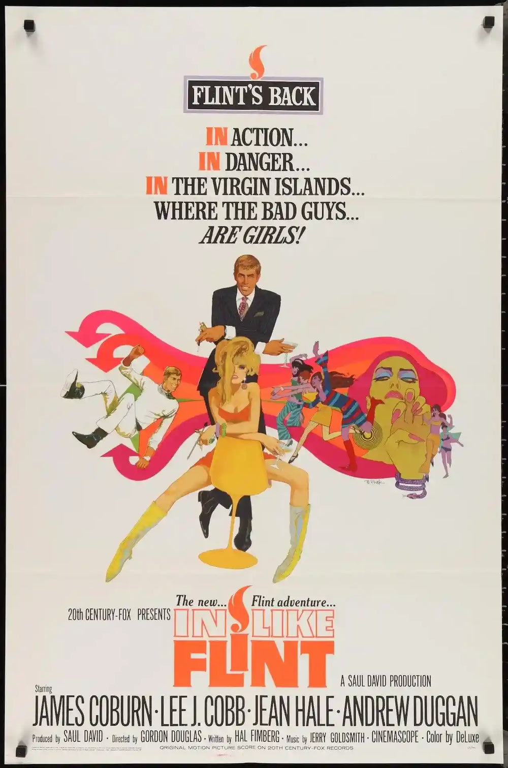 In Like Flint Original Vintage Movie Poster