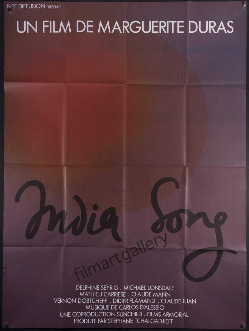 India Song French 1 panel (47x63) Original Vintage Movie Poster