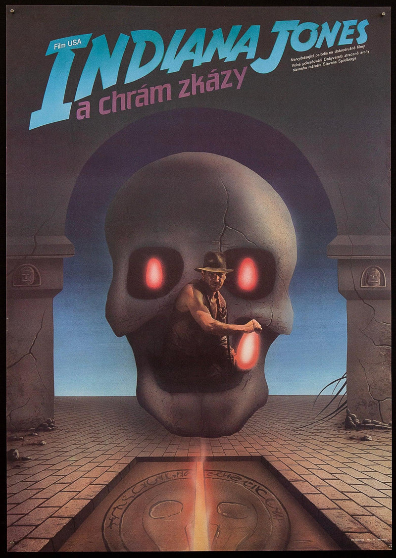 Indiana Jones and the Temple of Doom Czech (23x33) Original Vintage Movie Poster