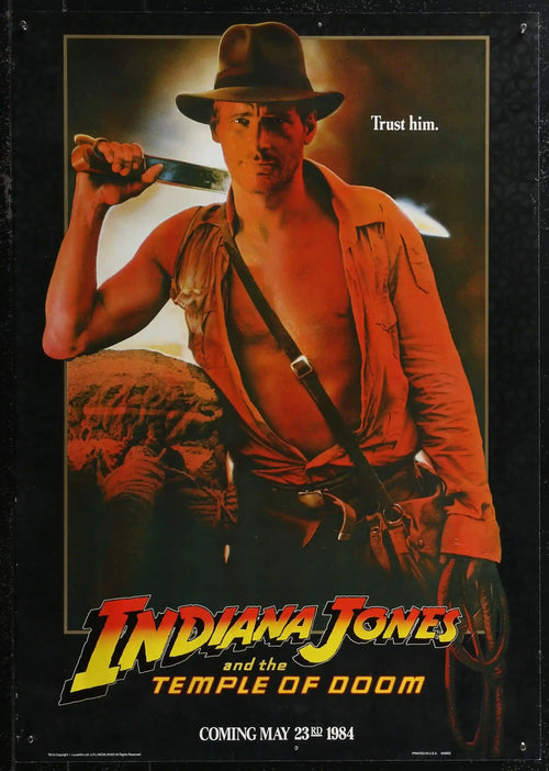 Indiana Jones and the Temple of Doom Original Vintage Movie Poster