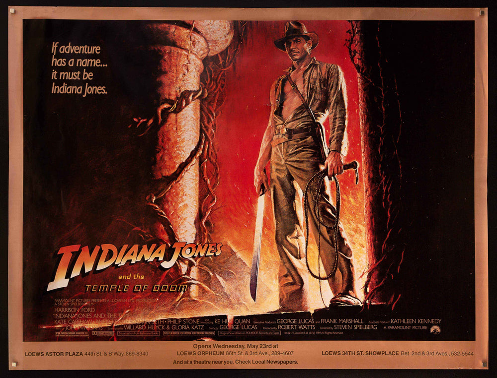Indiana Jones and the Temple of Doom Original Vintage Movie Poster