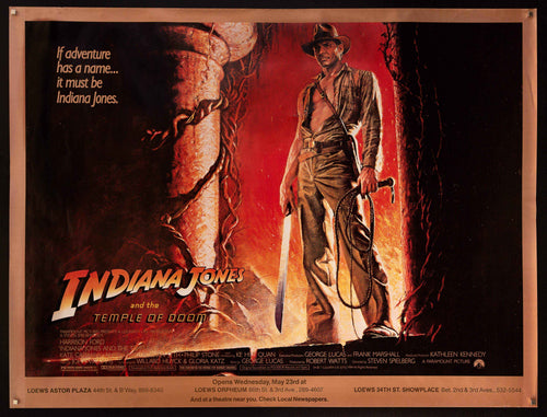 Indiana Jones and the Temple of Doom Original Vintage Movie Poster