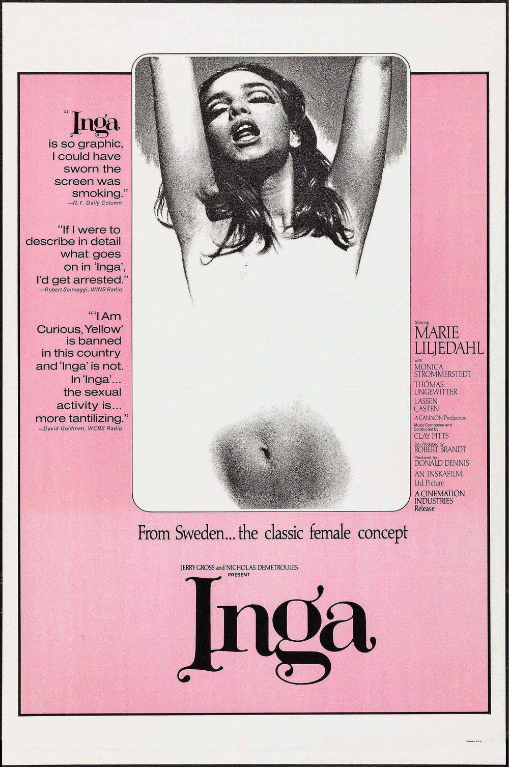 Inga Original Vintage Movie Poster