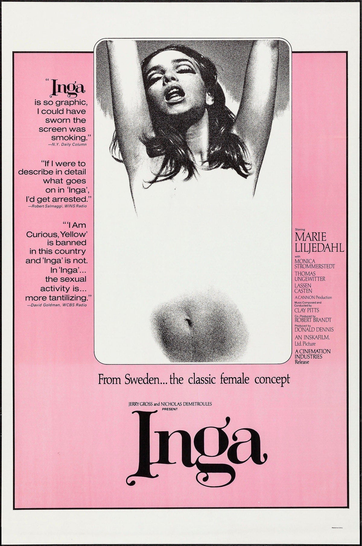 Inga Original Vintage Movie Poster