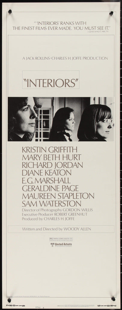 Interiors Original Vintage Movie Poster