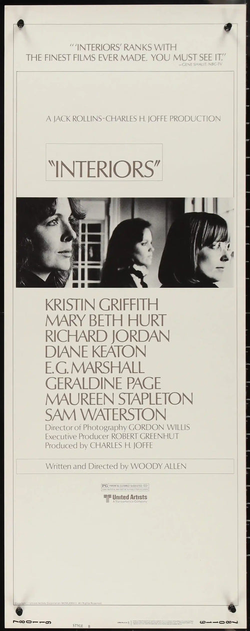 Interiors Original Vintage Movie Poster