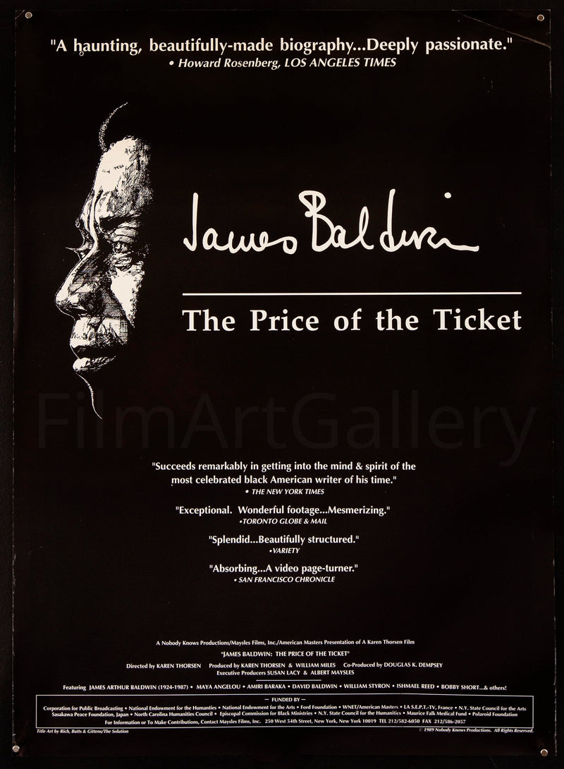 James Baldwin: The Price of the Ticket 15x20 Original Vintage Movie Poster