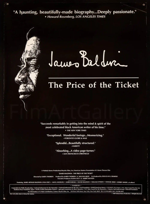 James Baldwin: The Price of the Ticket Original Vintage Movie Poster